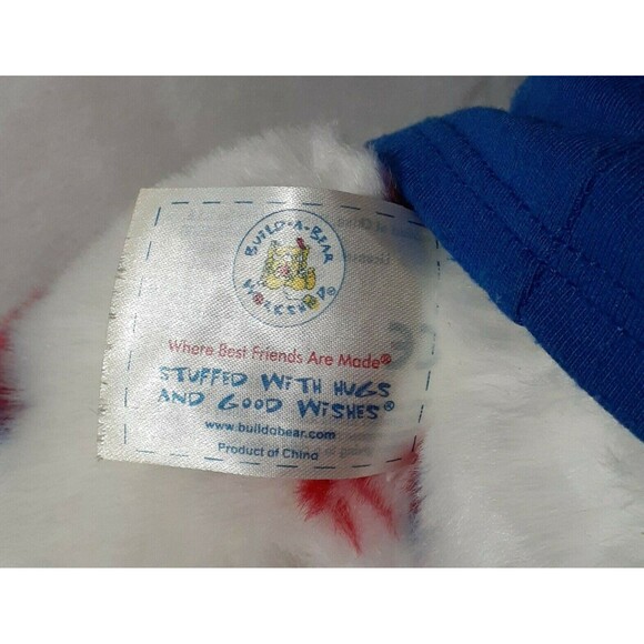 Build A Bear Stars Plush Puppy Stuffed Red White Blue Patriotic With Top15" - Picture 5 of 6